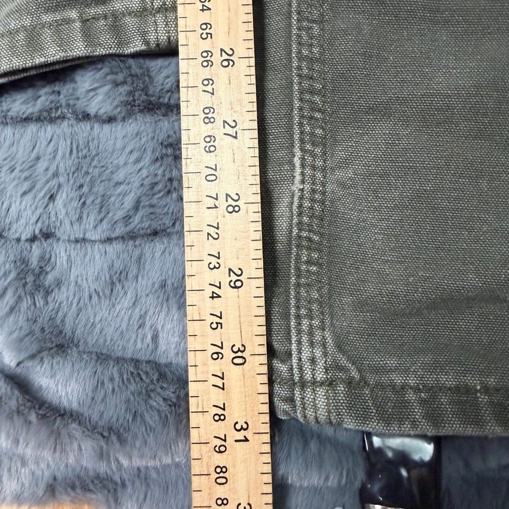 Carhartt Loose Fit Carpenter Pants Faded Olive Green Duck Canvas Mens 34x30 - Picture 6 of 10
